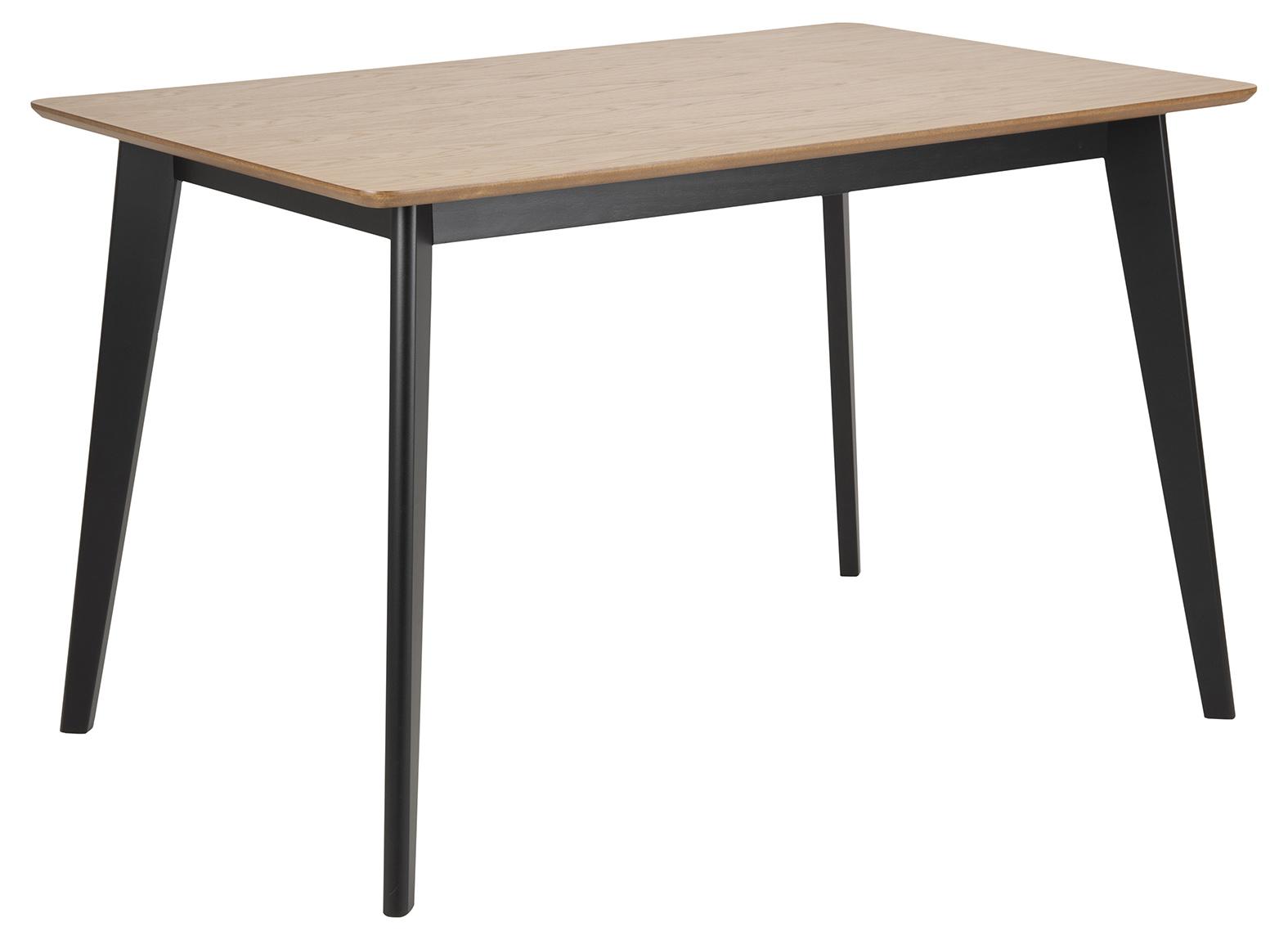 Jedálenský stôl Roxby 120x80 cm - čierna/farba duba, Konventionell, drevo/kompozitné drevo (120/76/80cm)