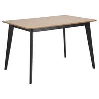Jedálenský stôl Roxby 120 - čierna/farba duba, Konventionell, drevo/kompozitné drevo (120/76/80cm)