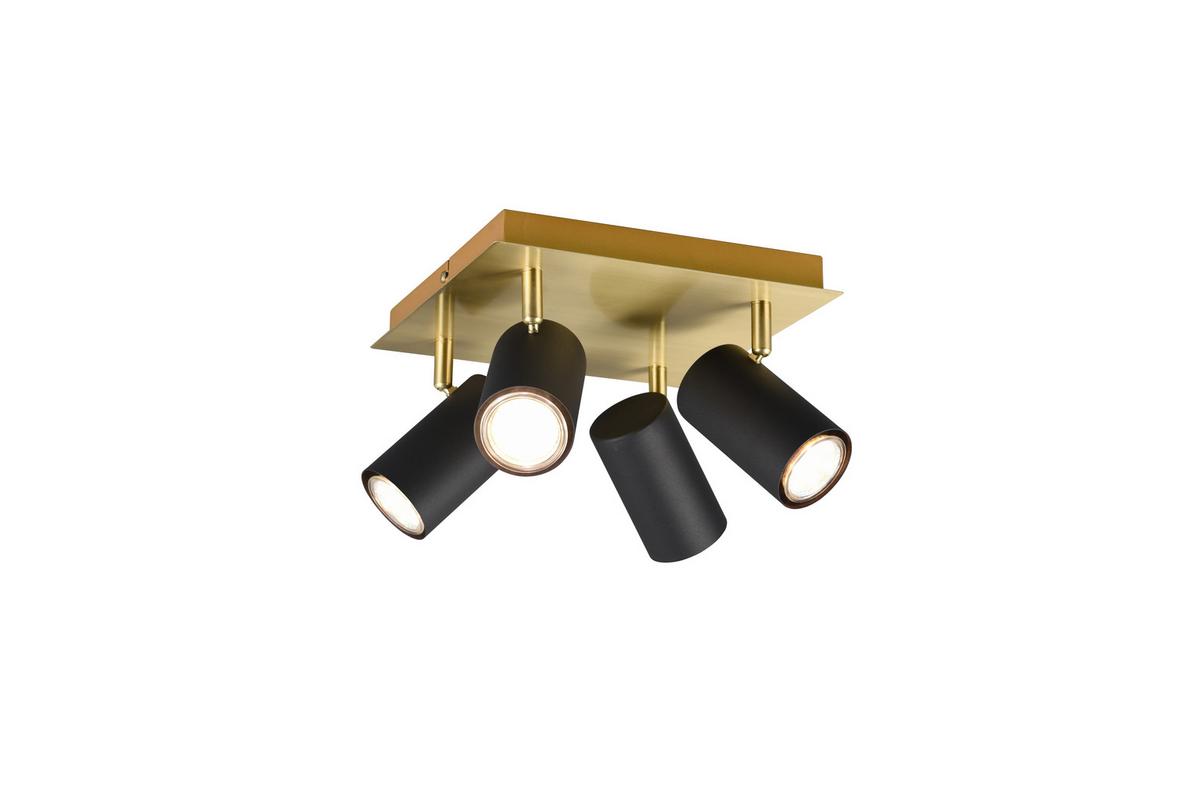 Strahler Marley 4-flammig Verstellbar L: 24 Cm - Goldfarben/Schwarz, Basics, Metall (24/24/15cm) - Trio Leuchten