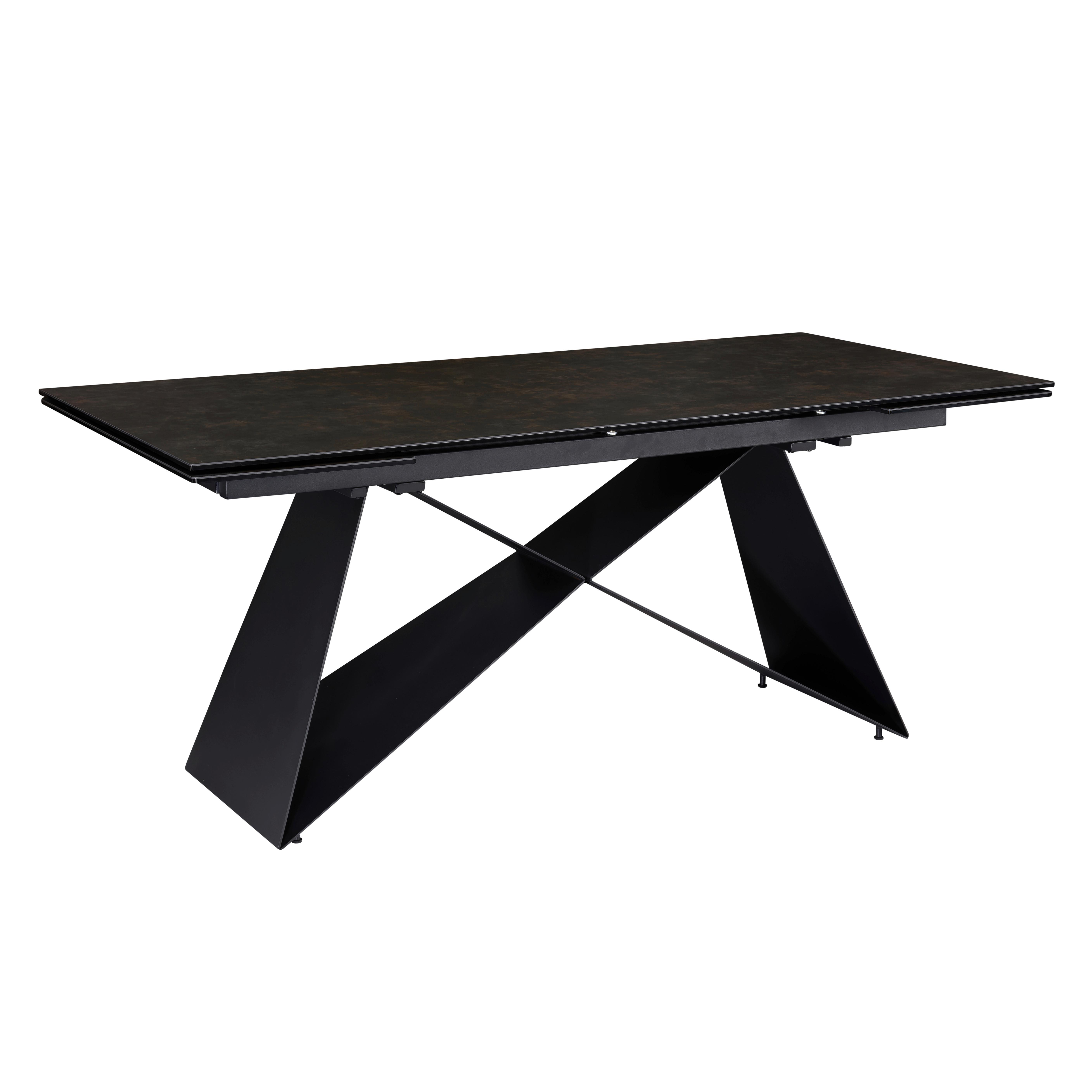 Esstisch Schwarz L: 180 cm - Schwarz, Design, Keramik/Metall (180/95/78cm) - MID.YOU