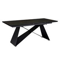 Esstisch Schwarz L: 180 cm - Schwarz, Design, Keramik/Metall (180/95/78cm) - MID.YOU