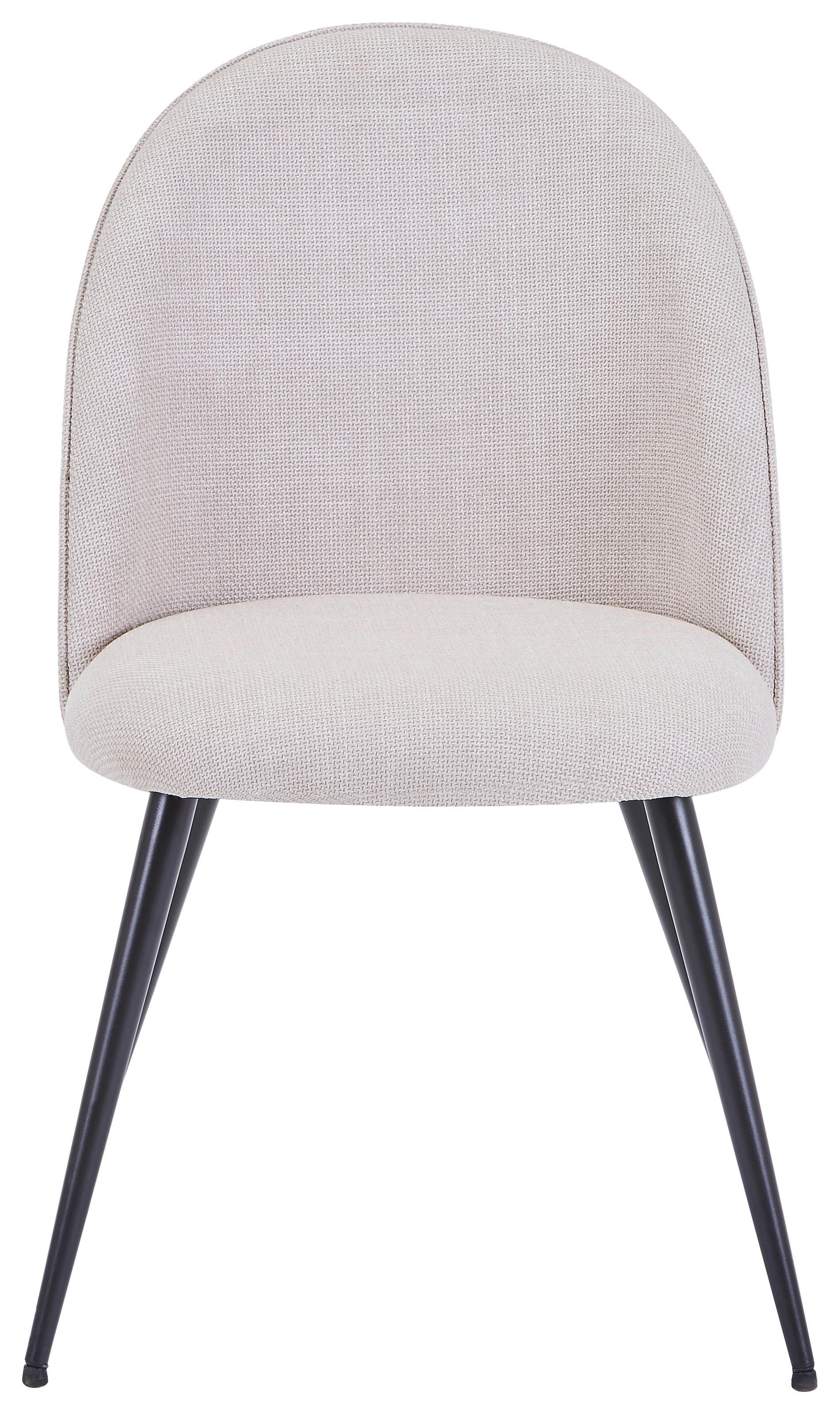 ŽIDLE LOTTE - černá/béžová, Lifestyle, kov/textil (49.5/83.5/53.5cm) - Mömax