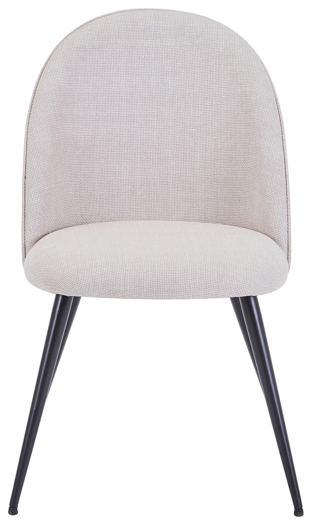 ŽIDLE LOTTE - černá/béžová, Lifestyle, kov/textil (49.5/83.5/53.5cm) - Mömax