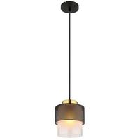 Hängeleuchte 15709h - Klar/Messingfarben, Design, Glas/Metall (18/120cm) - Globo