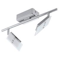 Led-strahler Ervas 2-flammig L: 39 Cm - Chromfarben/Weiß, MODERN, Glas/Metall (6,5/39cm)