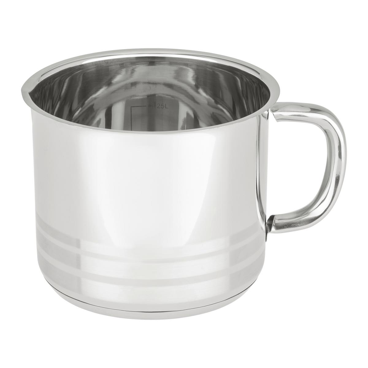 Mlékovar PAULA - barvy stříbra, Konvenční, kov (14/12cm) - Mömax