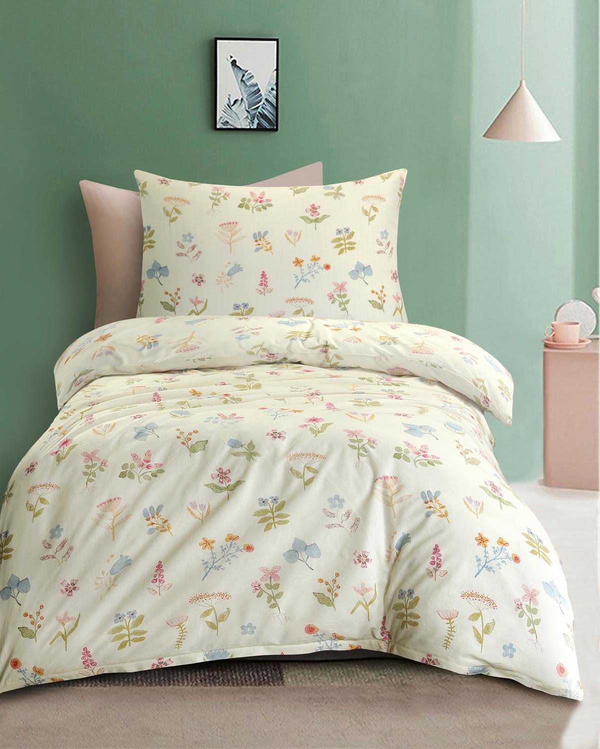 Bettwäsche Lauren - Pink/Pastellblau, MODERN, Textil - Luca Bessoni