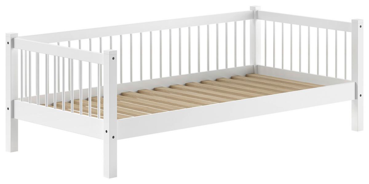 Bett Forrest - Weiß/Naturfarben, MODERN, Holz (90/200cm) - MID.YOU