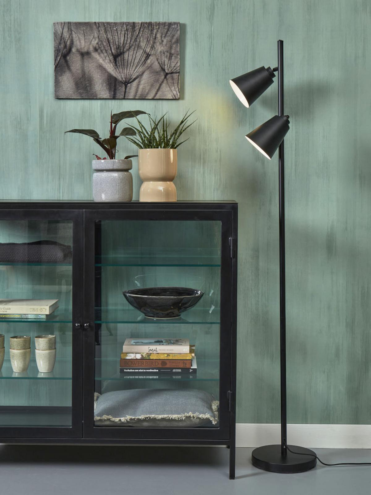 Stehlampe Bremen Schwarz mit Schalter - Schwarz, Basics, Metall (25/162cm) - It's about Romi