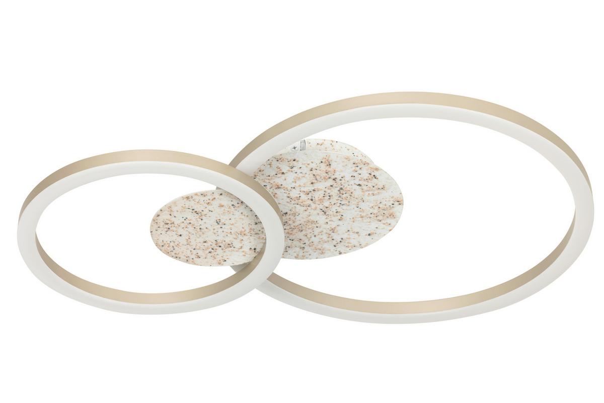 LED-Deckenleuchte, 4000k Charles - Champagner, Basics, Kunststoff/Metall (50/33/6.8cm)