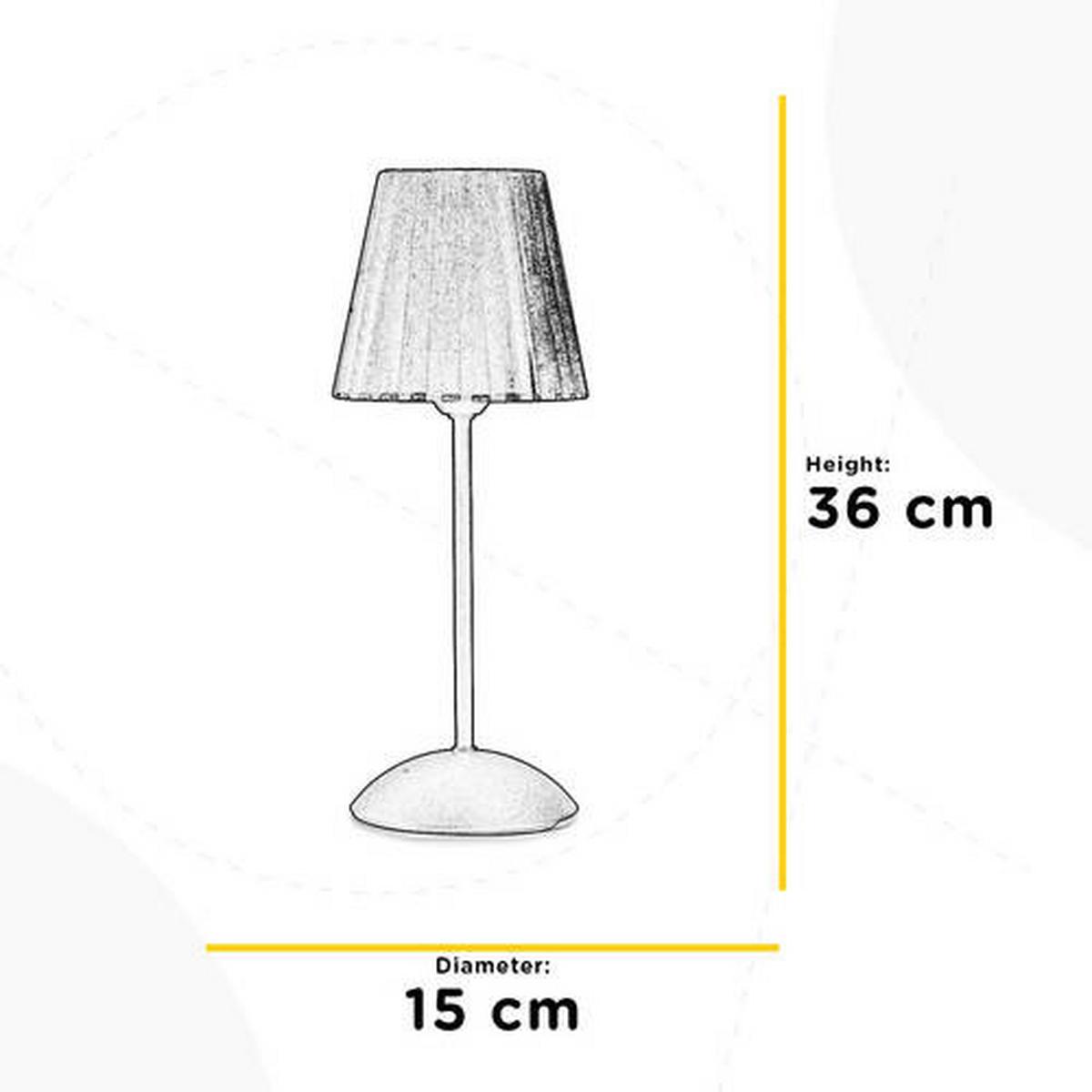 Nachttischleuchte 5031/lb - Creme/Schwarz, KONVENTIONELL, Textil/Metall (15/15/36cm)