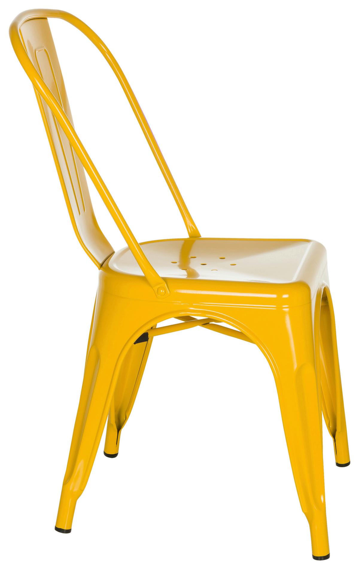 Stuhl Vantaggio Comfort Stapelbar Gelb Bis 150 Kg - Gelb, Basics, Metall (44/84/54cm) - MID.YOU