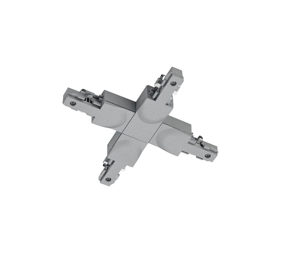 Schienensystem Duoline X-Verbinder 702487 Titanfarben - Titanfarben, Basics, Kunststoff (16/2/17cm) - Trio Leuchten