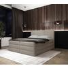 Boxspringbett mit Bettkasten 180x200 cm Castel V - Creme/Schwarz, MODERN, Textil (180/200cm) - MID.YOU