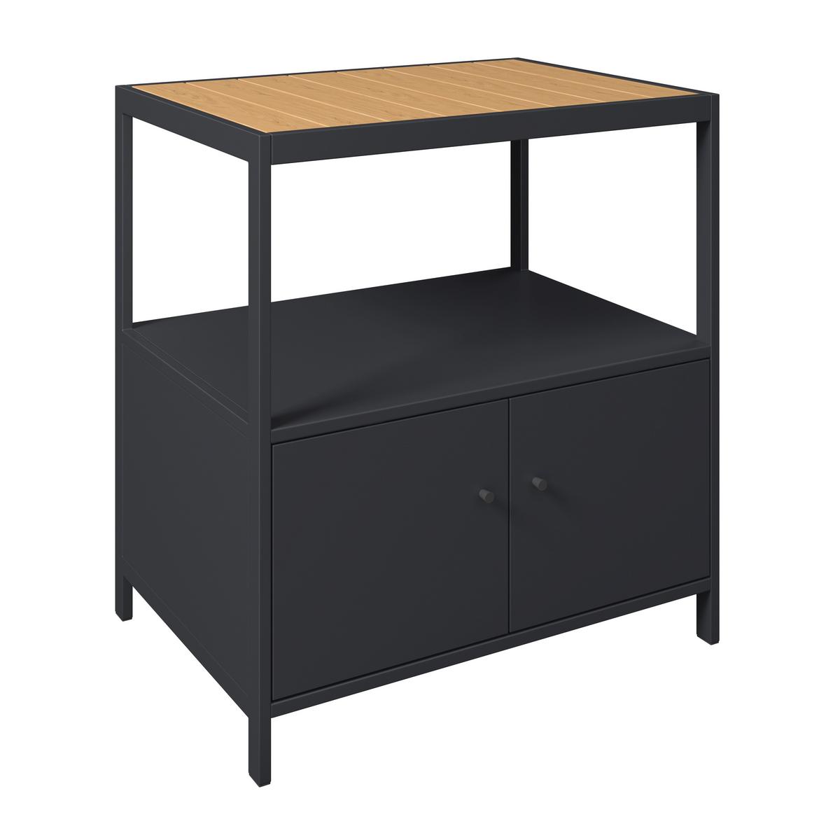 Outdoorküche Santiago IIi - Anthrazit/Naturfarben, Basics, Kunststoff/Metall (83/90/60cm) - Beldano