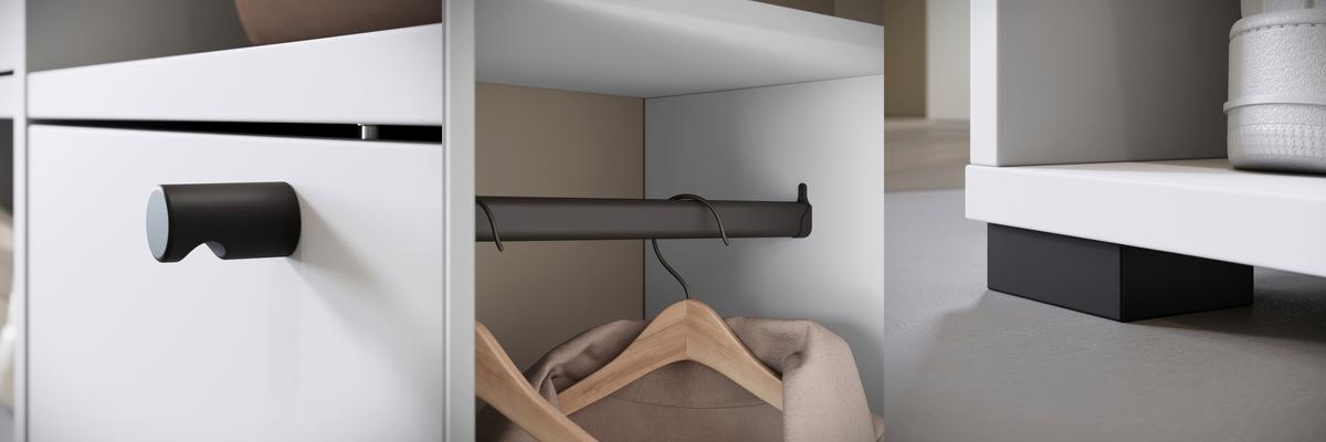 ŠATNA DINO - bílá, Trend, kompozitní dřevo (90/190/33cm) - MID.YOU