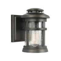 AUSSENWANDLEUCHTE FE-NEWPORT-S-ANBZ - Bronzefarben, KONVENTIONELL, Glas (15.9/22.9/19.3cm) - Elstead Lighting