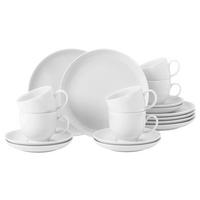 Kaffeeservice Sketch Keramik 6 Personen Geschirr Set Weiß - Weiß, KONVENTIONELL, Keramik (43/24/18cm) - Seltmann Weiden
