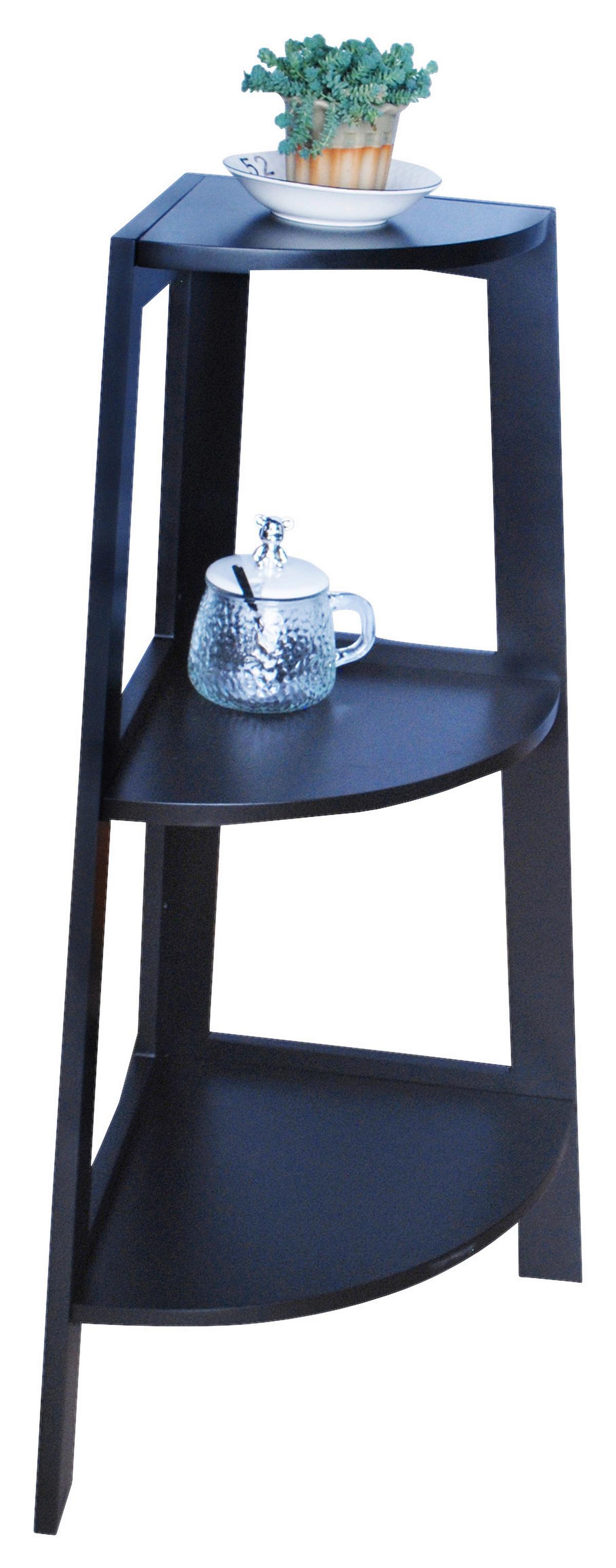 Eckregal Emil B422104-4 - Schwarz, MODERN, Holzwerkstoff (37/80/37cm)