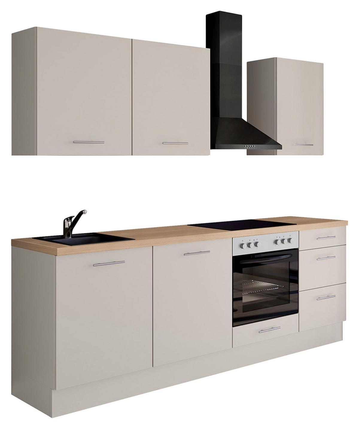 Küchenblock Ip3150 - Eichefarben/Magnolie, Design, Holzwerkstoff (230cm) - Impuls