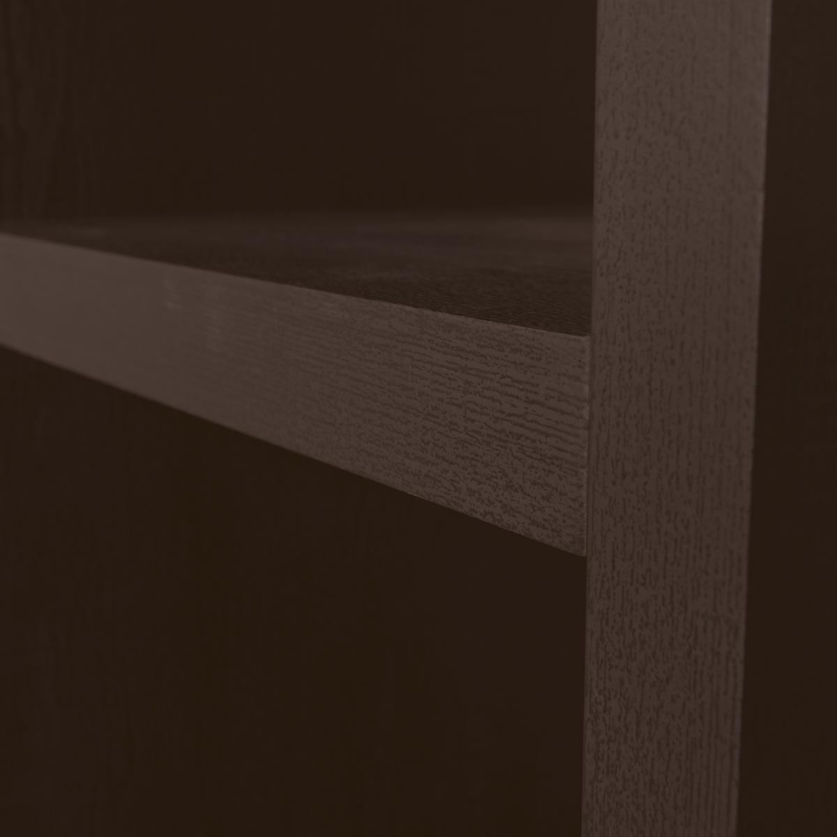 Regal Timo Dunkelbraun B: 100cm - Dunkelbraun, Design, Holzwerkstoff (100/195/40cm) - Livetastic