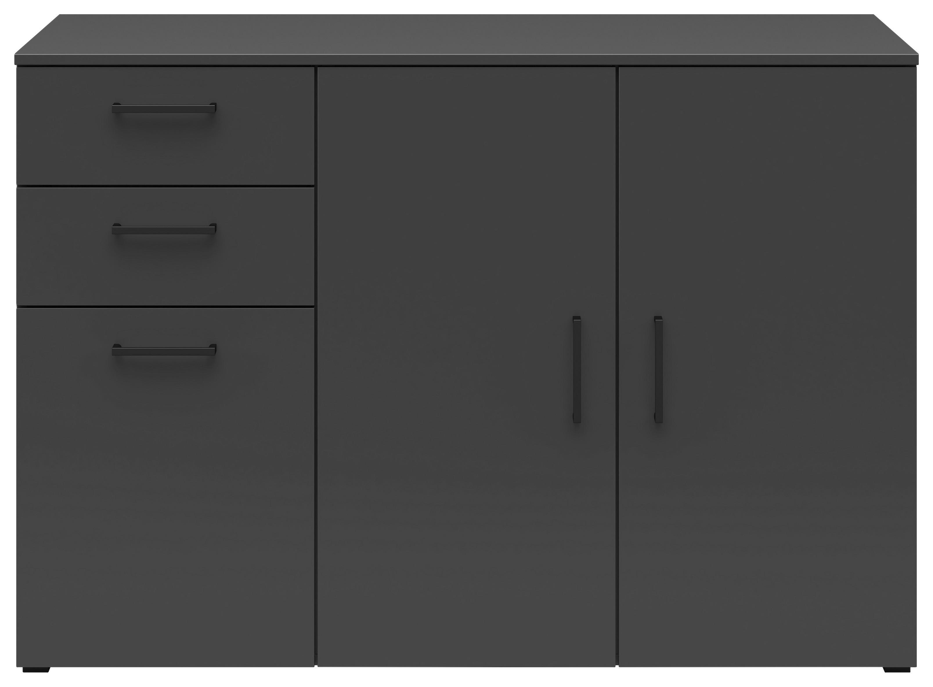 Kommode Mit Füßen B: 120 Cm Multi Cabinet Graphitfarben - Anthrazit/Graphitfarben, MODERN, Holzwerkstoff (120/83/52cm)