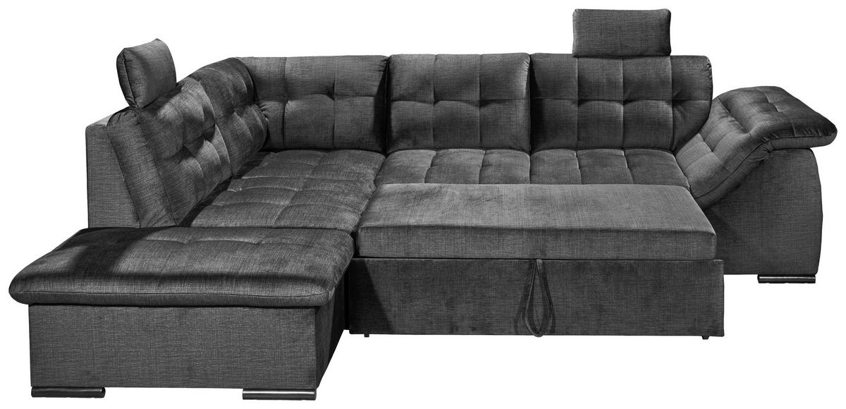 Ecksofa Estrella Schwarz S: 217x283 Cm - Schwarz, KONVENTIONELL, Textil (217/283cm) - MID.YOU
