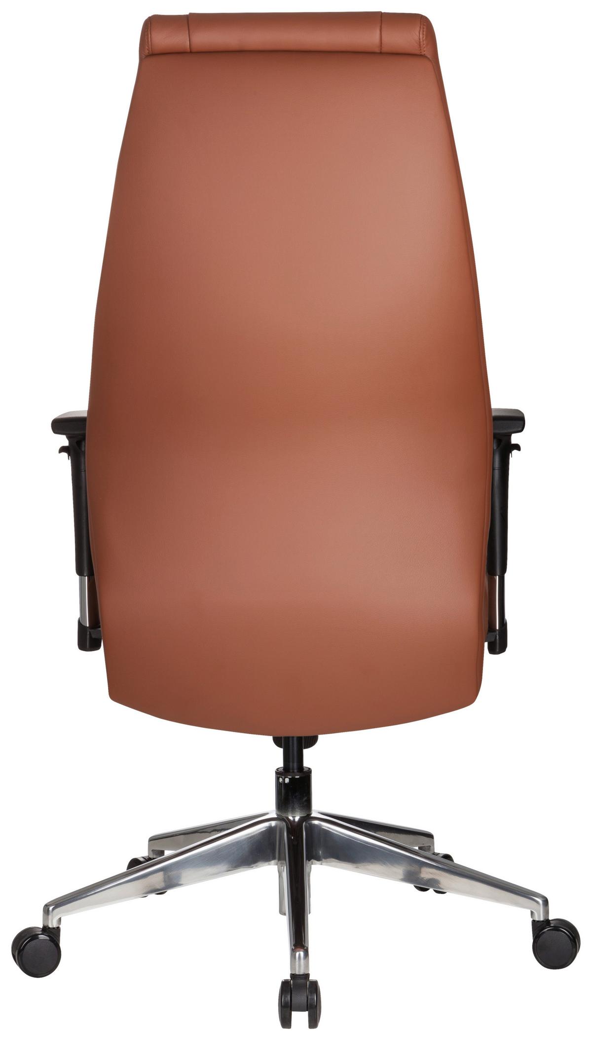 Chefsessel Vitoro Braun Bis 150 Kg - Silberfarben/Braun, Basics, Kunststoff/Textil (65/133/65cm) - MID.YOU