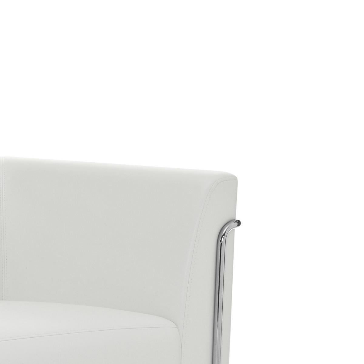2-sitzer-sofa Curacao Weiß - Silberfarben/Weiß, MODERN, Textil (130/71/74cm) - MID.YOU