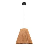 Hängeleuchte Nevenka H: 120 Cm 1-Flammig - Schwarz/Naturfarben, ROMANTIK / LANDHAUS, Papier/Metall (30/120cm) - James Wood