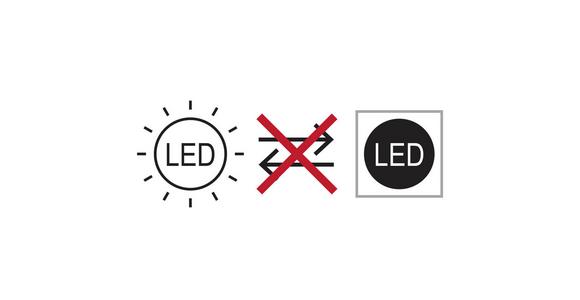 LED-Deckenleuchte Verena L: 32 cm Glänzend/Matt - Chromfarben/Schwarz, MODERN, Kunststoff/Metall (32/28/7,5cm) - Luca Bessoni