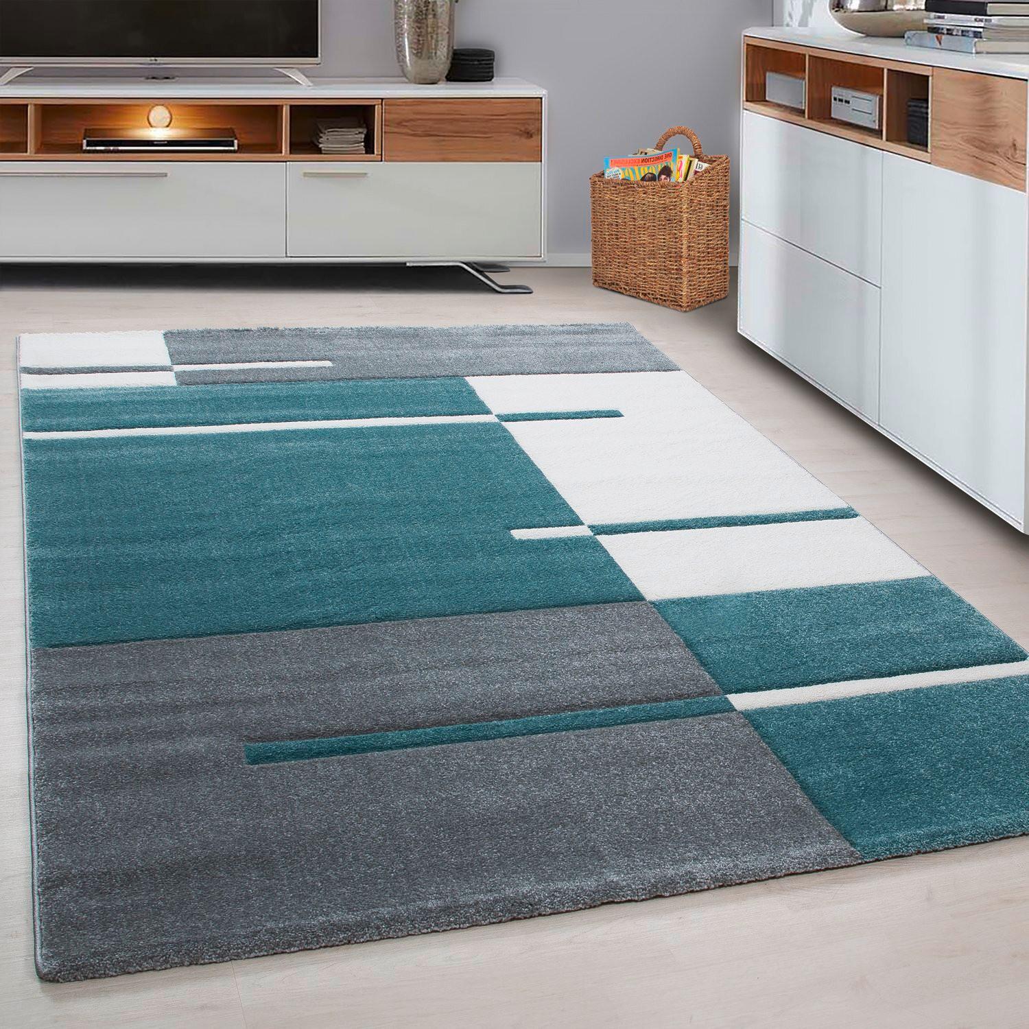 Webteppich Blau Naturfaser Hawaii 160x230 Cm - Blau, KONVENTIONELL, Textil (160/230cm)