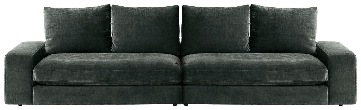 Bigsofa Be Relaxed - Dunkelgrün/Schwarz, MODERN, Textil (314/67/125cm) - MID.YOU