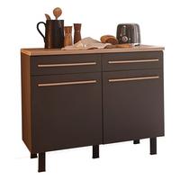 Spodná kuchynská skrinka BILBERRY antacitová - antracitová/dub sonoma, Design, kompozitné drevo/plast (100/90/60cm) - Carryhome