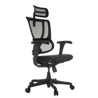 Drehstuhl Ergohuman SlimUltra Schwarz B: 69 cm - Schwarz, MODERN, Kunststoff/Textil (69/112 - 134/63cm) - MID.YOU