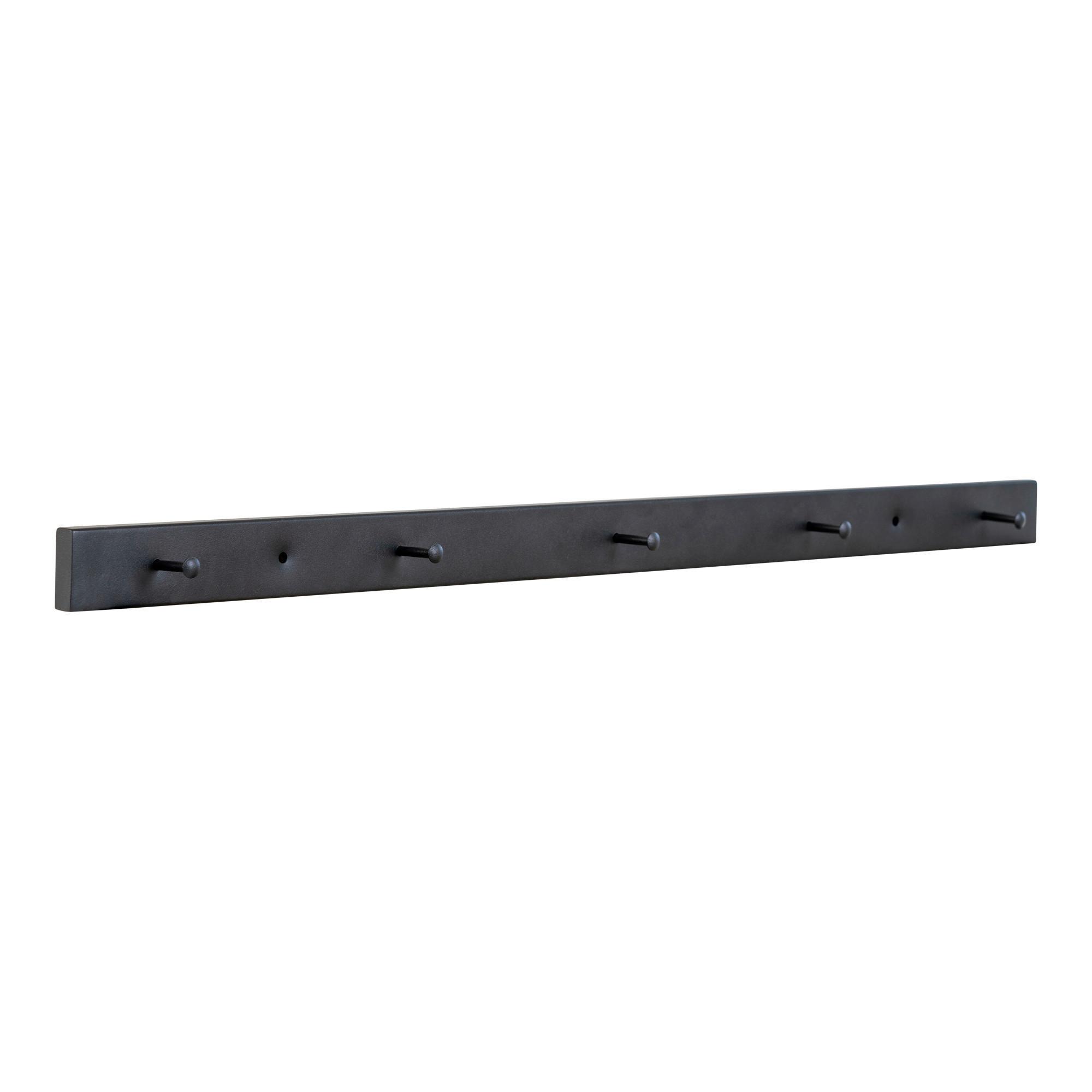 HAKENLEISTE Vita, Schwarz B: 70 cm - Schwarz, Basics, Metall (70/4/4cm) - MID.YOU