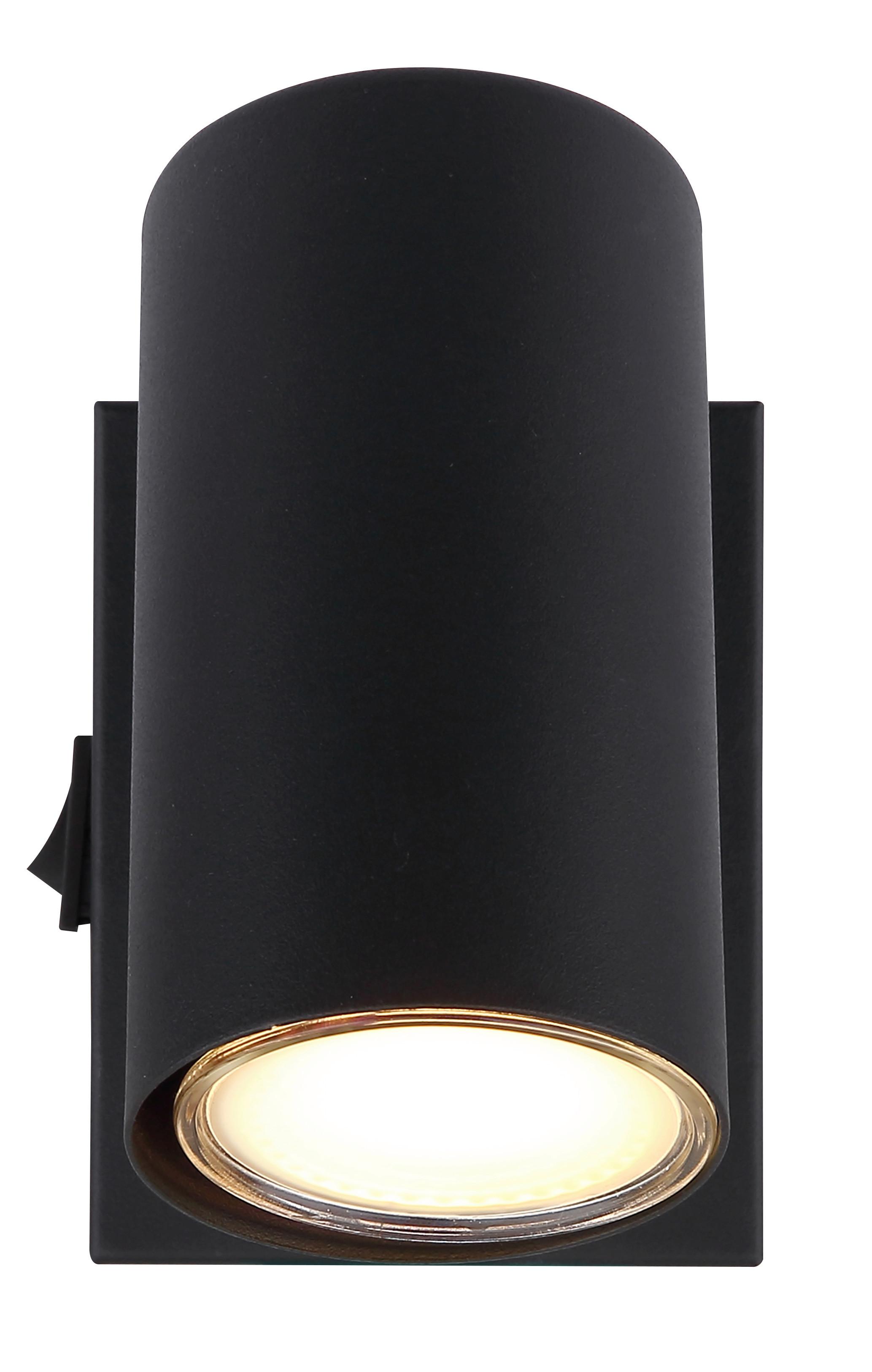 Strahler Felix 1-Flammig verstellbar L: 12 cm - Schwarz, MODERN, Metall (12/10cm) - Luca Bessoni