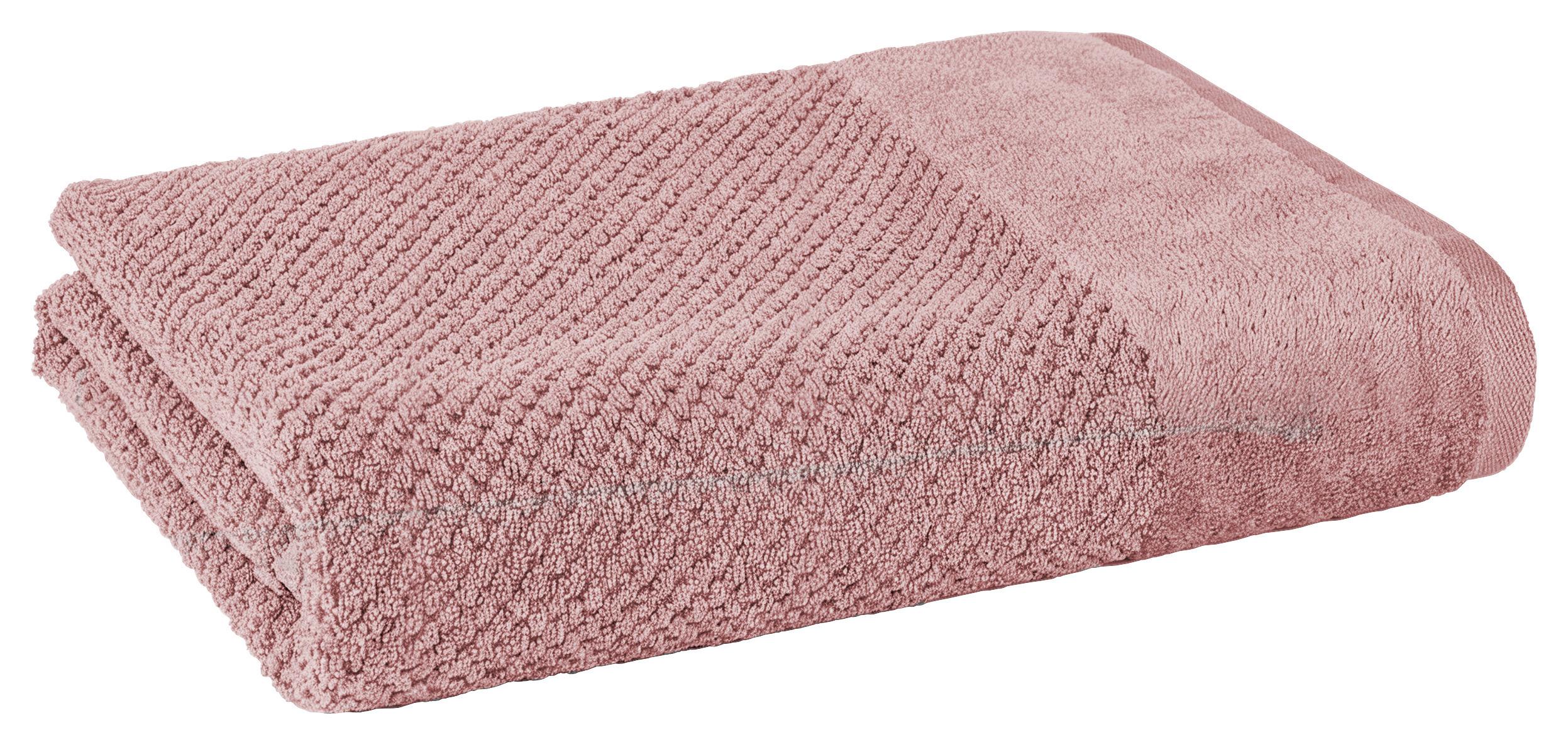 DUSCHTUCH Popcorn 70x140 cm Mauve - Mauve, Basics, Textil (70/140cm)