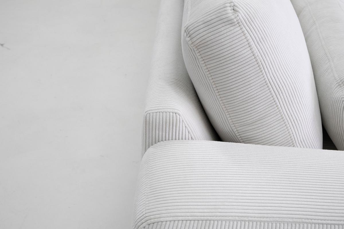 Bigsofa Savona Cord Creme, 260x111cm - Creme, Trend, Textil (260/77/111cm) - Luca Bessoni