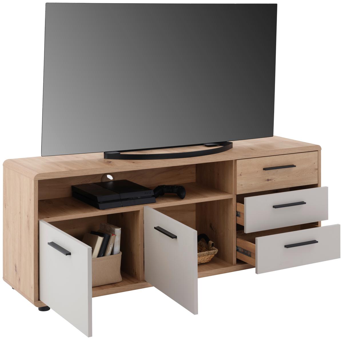 Tv-lowboard Fontana Plus B: 150cm, Eichefarben/kaschmir - Kaschmir/Eichefarben, MODERN, Holzwerkstoff (150/60/38cm)