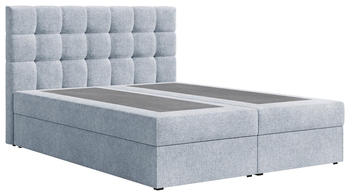 BOXBETT Oslo Blau 140x200cm - Blau/Schwarz, MODERN, Holz/Kunststoff (140/200cm) - MID.YOU