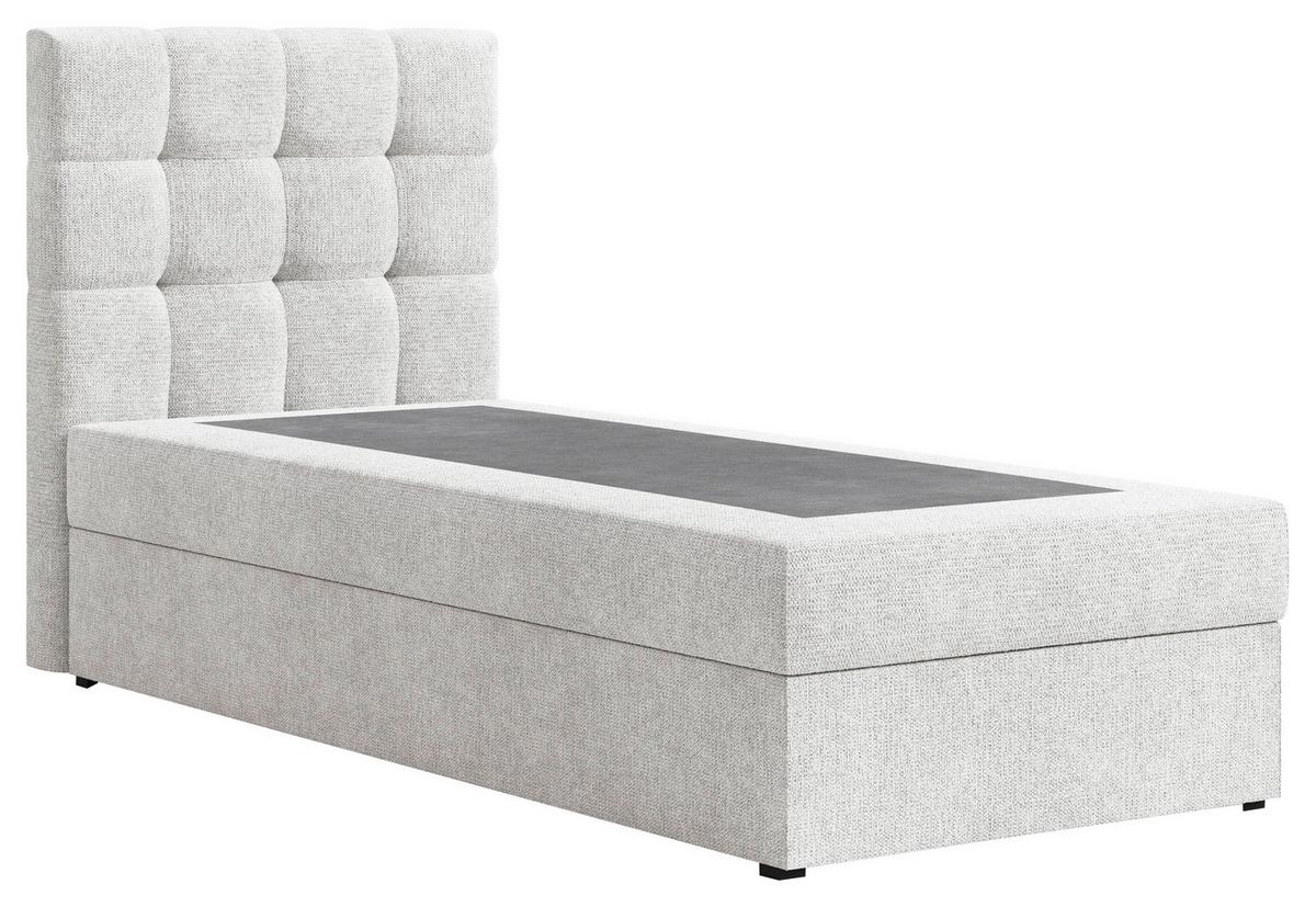 BOXBETT Oslo Weiß 90x200cm - Schwarz/Weiß, MODERN, Holz/Kunststoff (90/200cm) - MID.YOU