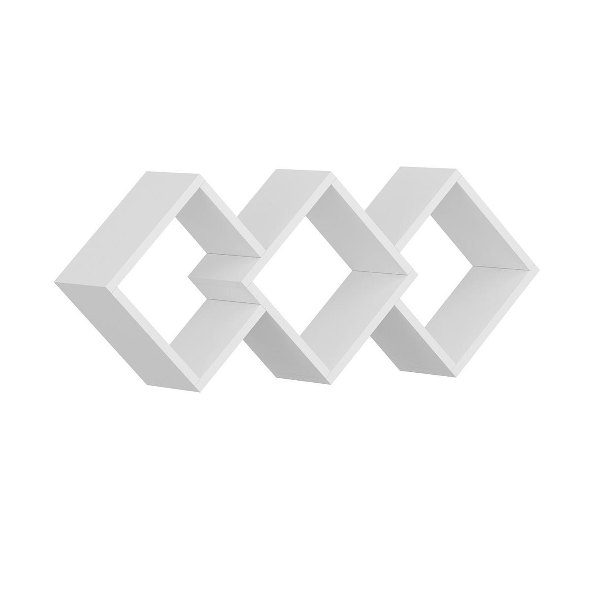 Wandregal Galaxy Weiß B: 102 Cm - Weiß, Design, Holzwerkstoff (102/42/20cm) - Livetastic