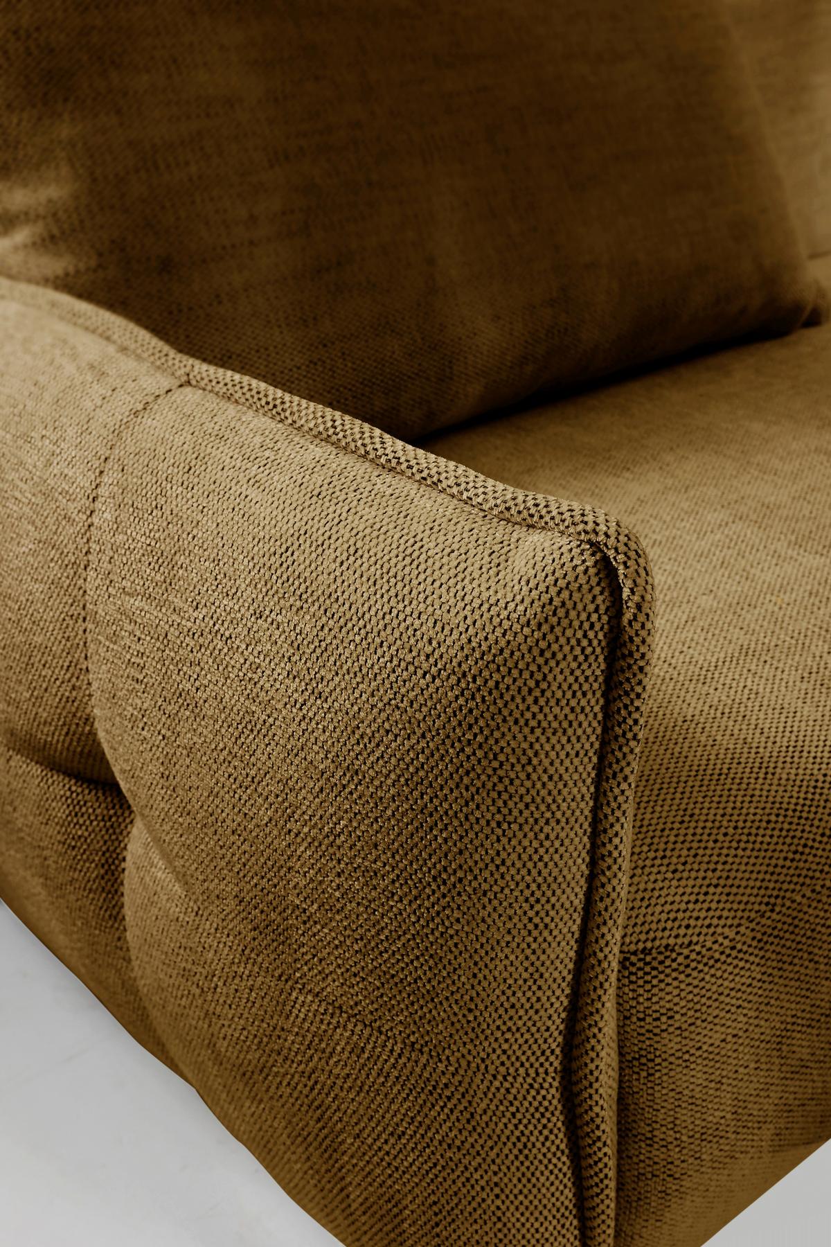 Ecksofa Sycyllia Goldfarben/Schwarz, 165 cm - Goldfarben/Schwarz, Design, Textil (165/244cm) - MID.YOU