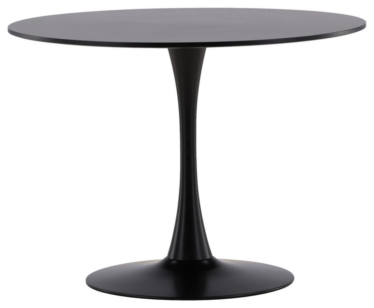 Esstisch Glade - Schwarz, Design, Holzwerkstoff/Metall (100/100/74cm) - Livetastic