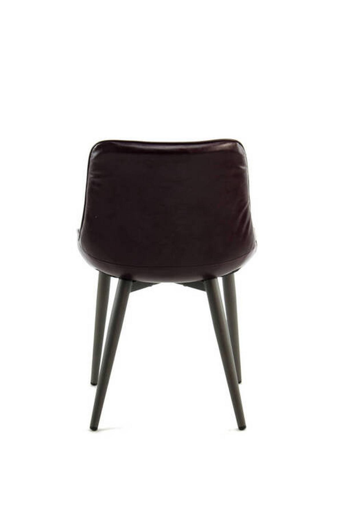 Sada stoličiek tmavofialová - fialová, Lifestyle, kov/koža (51/80/60cm)