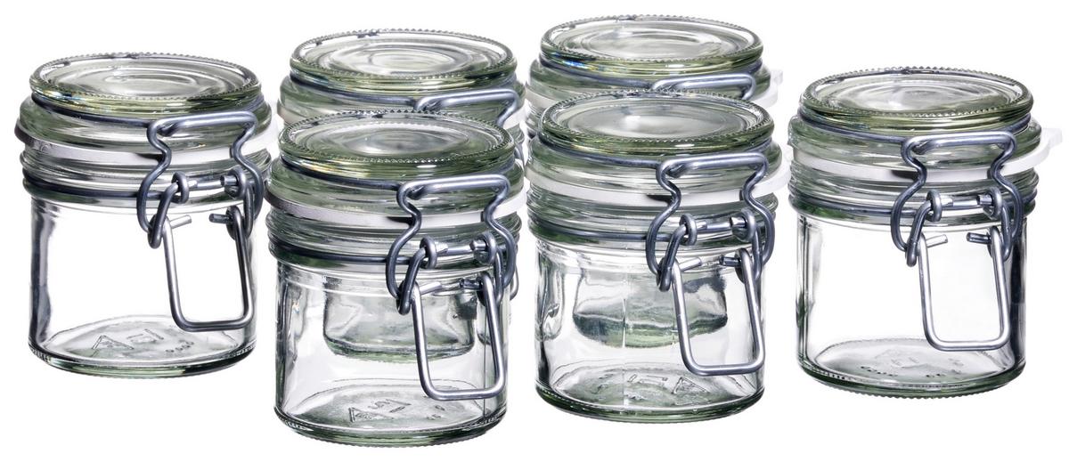 Einmachgläser 6er-set Gothika Je Ca. 90 Ml, Auslaufsicher - Transparent, Basics, Glas (6,5/7,6cm) - Mäser