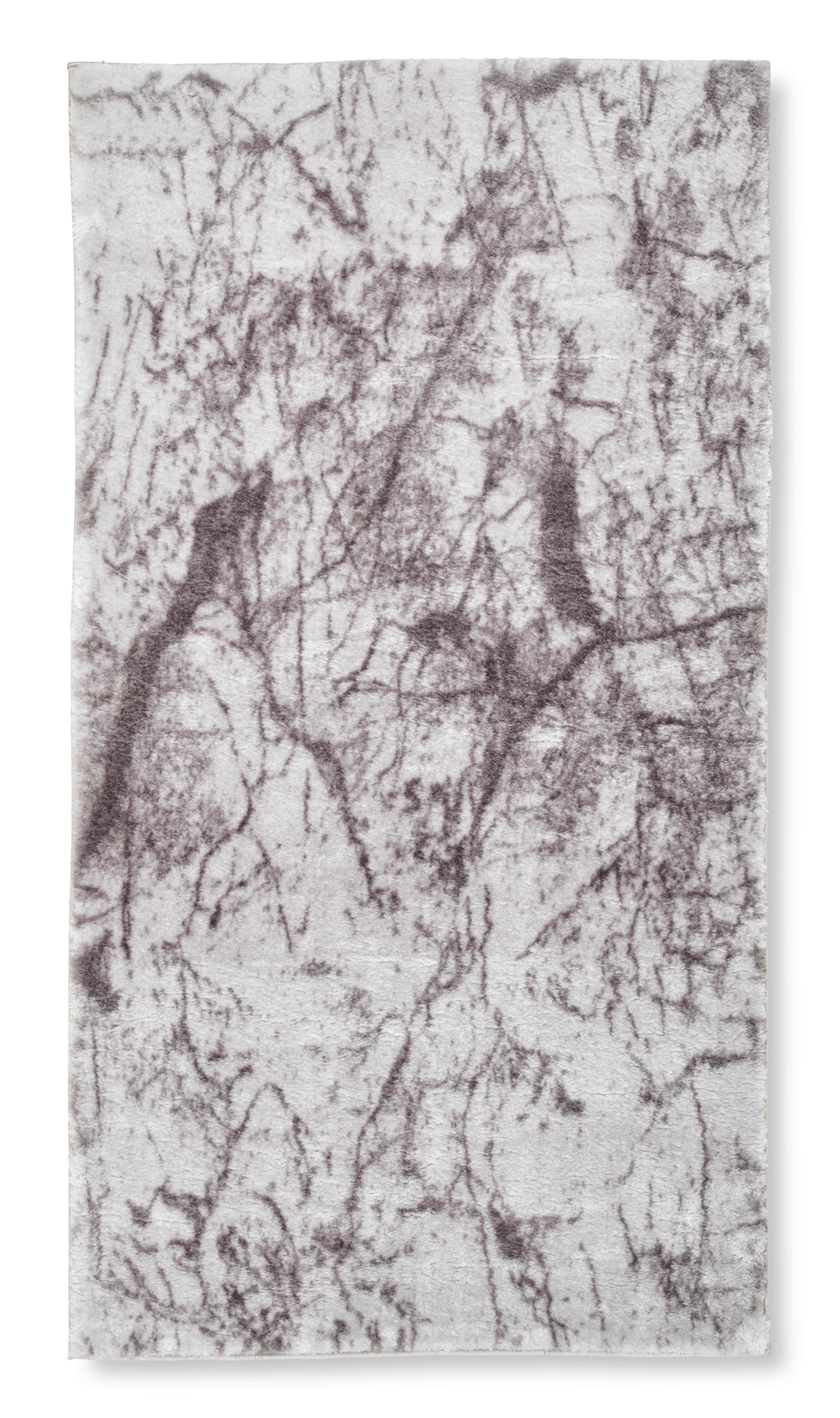 Fellteppich Clay Grau Marmoriert 80x150 cm, Waschbar