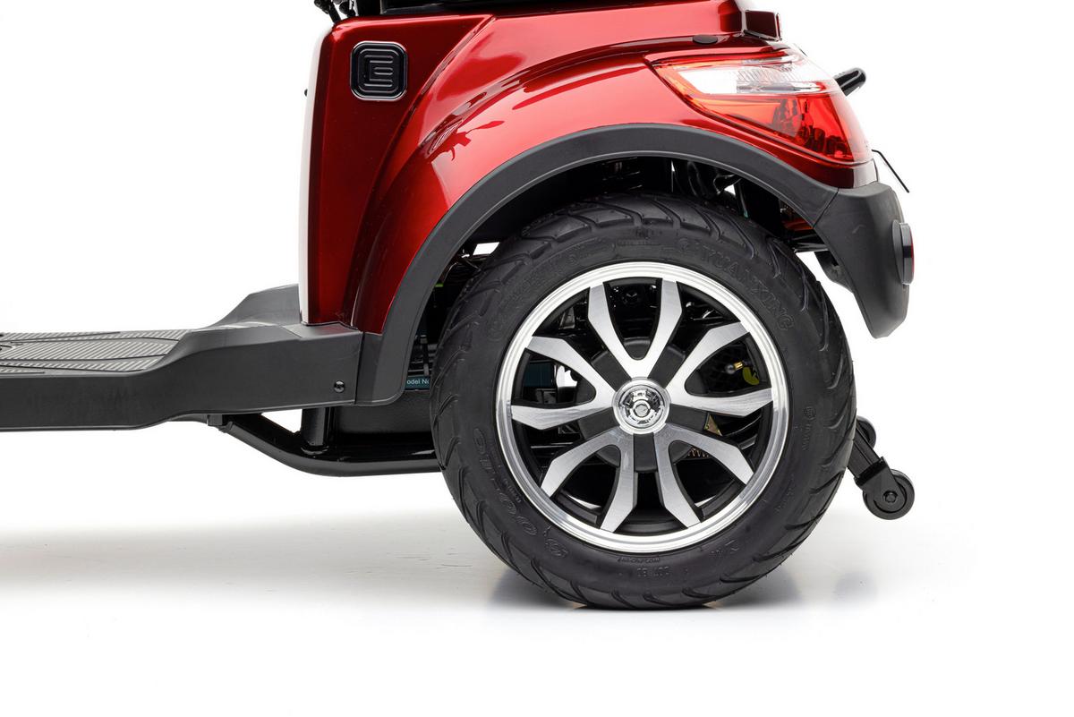 E-Seniorenmobil YOGI-IQ Blei-Akku, 3-Rad, 1000W - Rot, Basics, Kunststoff/Metall (152/67/102cm)