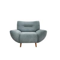 Sessel Drago Blau B/h/t: 111/81/90 Cm - Wildeiche/Blau, MODERN, Textil (111/81/90cm) - MID.YOU